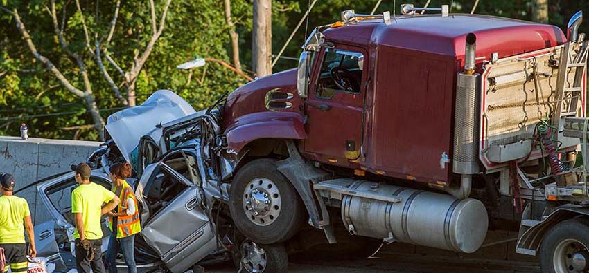 tire blow-out truck wreck