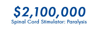 $2.1M Spinal Cord Stimulator Settlement