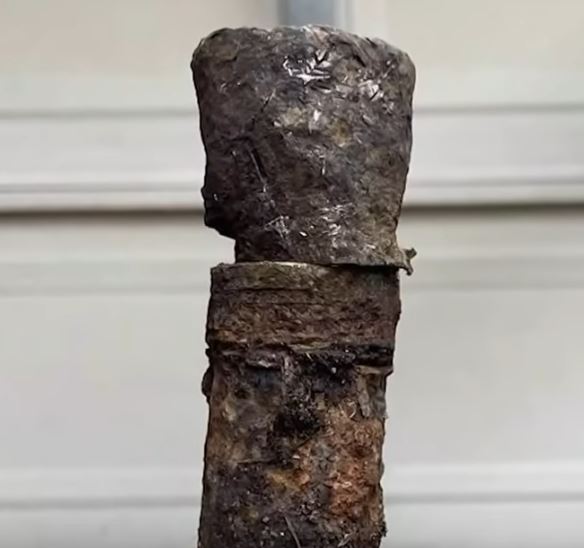 Corroded Natural Gas Pipe