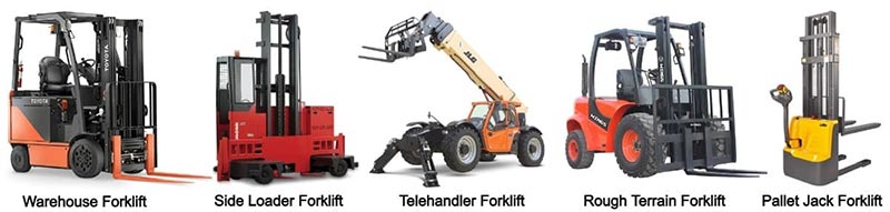 Types of warehouse forklifts